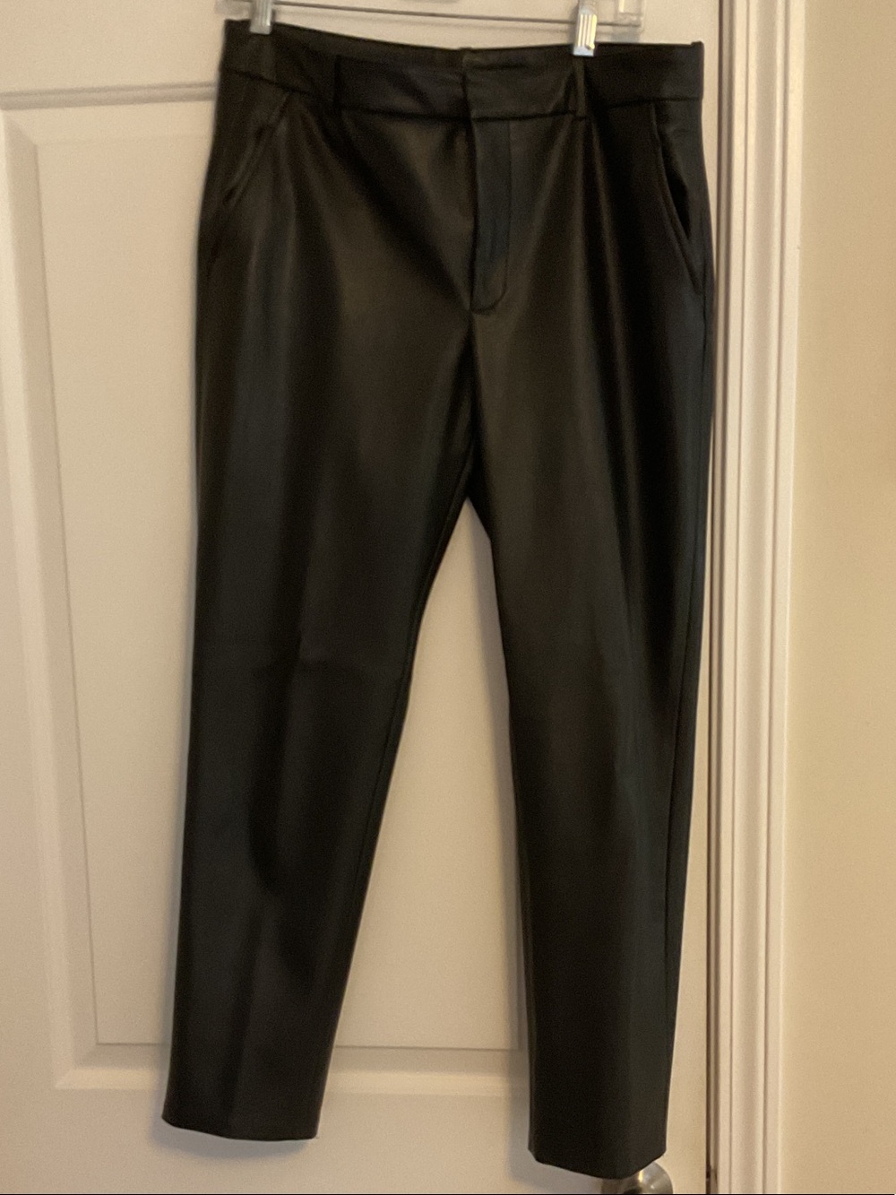 Zara Women’s black faux leather pants